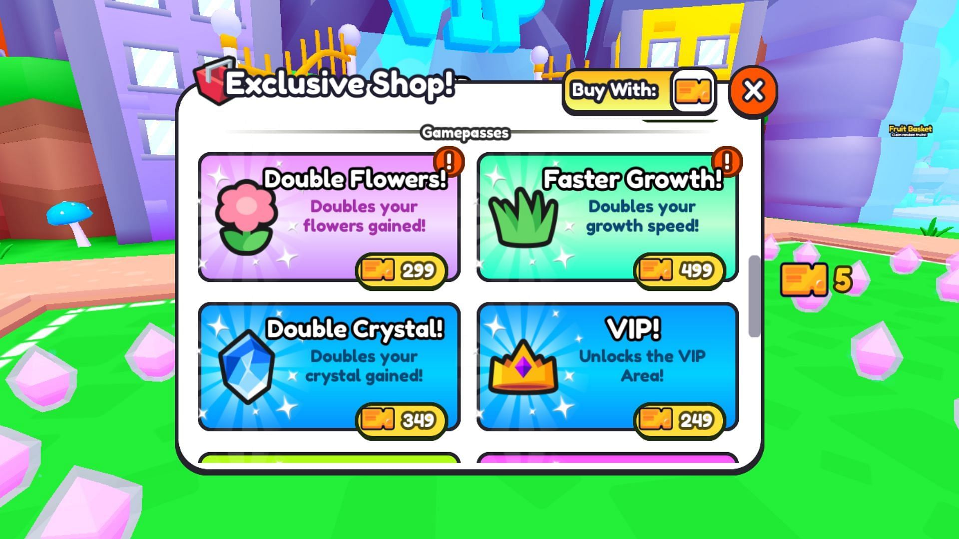 Tickets are an alternate currency in the game (Image via Roblox)